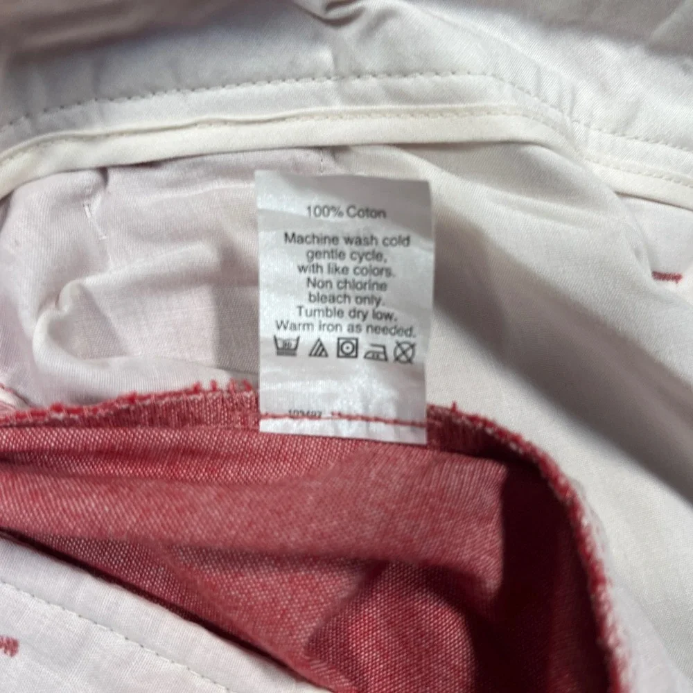 J.Crew Rivington Chino Shorts Flat Front Casual Everyday Red Size 38 x‎ 10
